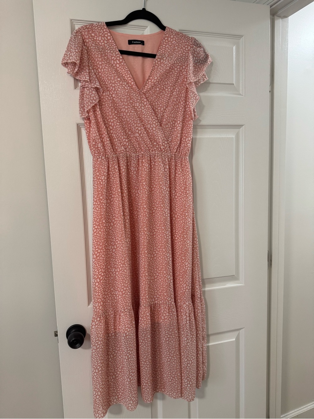 Pink Wrap Midi Dress